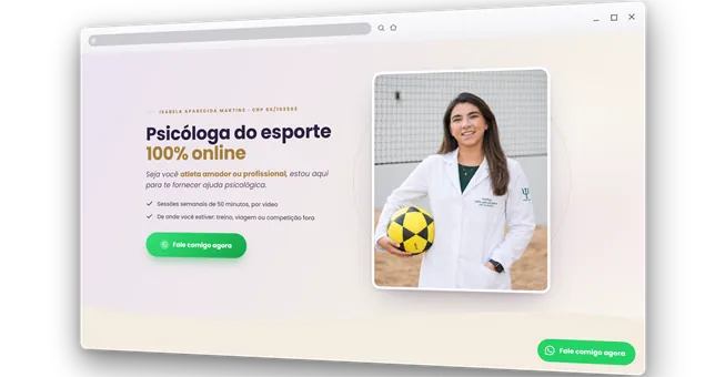 Landing Page – Isabela Aparecida Martins, Psicóloga do Esporte